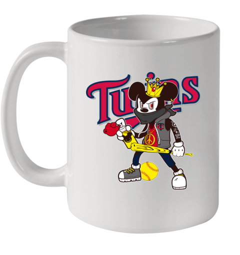 Minnesota Twins MLB Baseball Mickey Peace Sign Sports Ceramic Mug 11oz