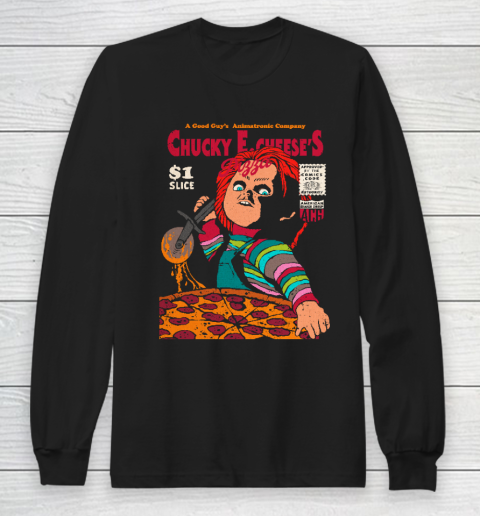 Chucky Tshirt Chucky's Pizza Long Sleeve T-Shirt