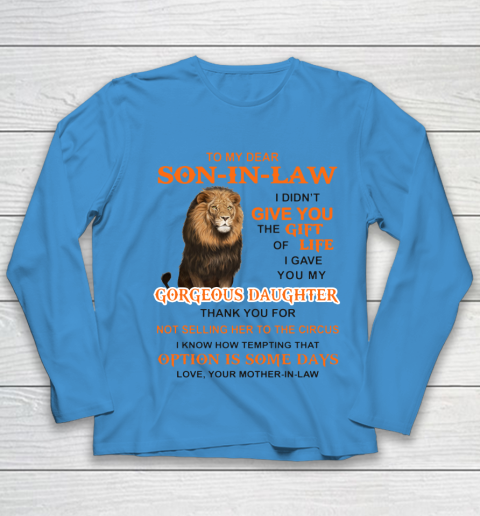 To My Dear Son In Law Youth Long Sleeve 4