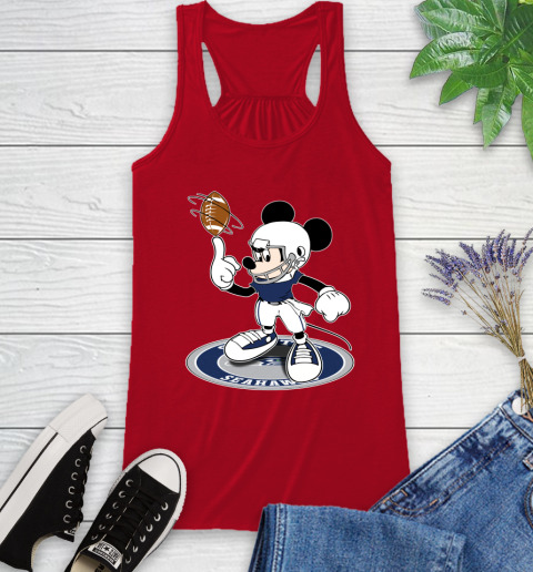 NFL Football Seattle Seahawks Cheerful Mickey Disney Shirt Racerback Tank 6