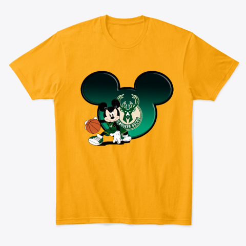 v4zh milwaukee bucks mickey mouse classic t shirt 2 front gold