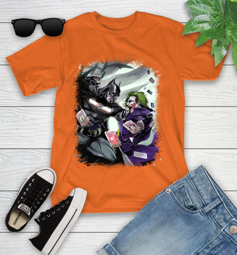 Oklahoma City Thunder MLB Basketball Batman Fighting Joker DC Comics Youth T-Shirt 7