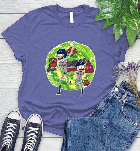 MLB Atlanta Braves Rick And Morty Baseball Sports Women's T-Shirt 11