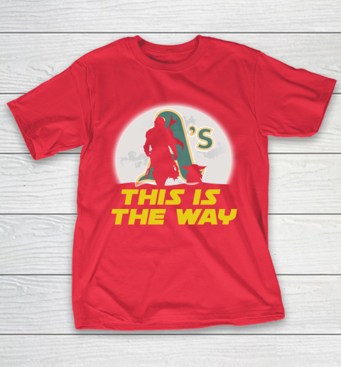 Oakland Athletics MLB Baseball Star Wars Yoda And Mandalorian This Is The Way T-Shirt 9