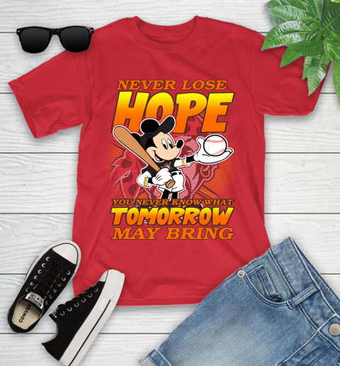 Pittsburgh Pirates MLB Baseball Mickey Disney Never Lose Hope Youth T-Shirt 13