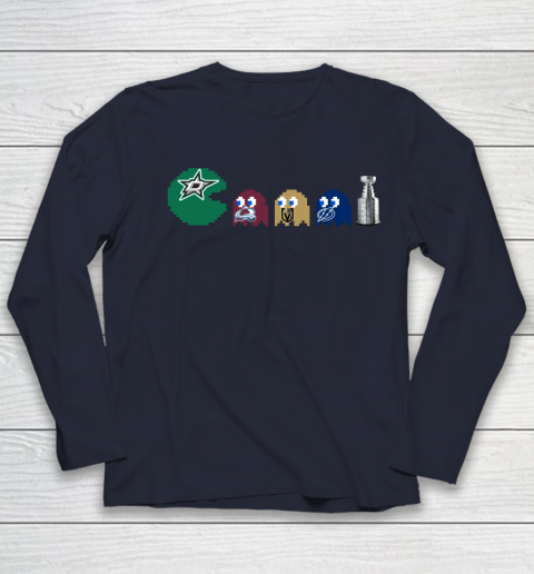 Dallas Stars x Pacman Create History For Stanley Cup Youth Long Sleeve 3