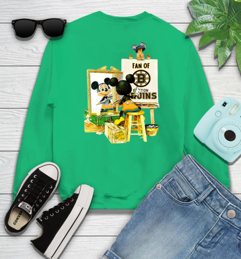 NHL Hockey Boston Bruins Mickey Drawing Shirt 31