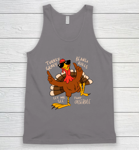 Turkey Gravy Beans And Rolls Casserole Funny Thanksgiving Tank Top 5