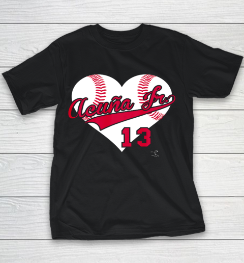 Ronald Acuna Jr Baseball Heart Gameday Youth T-Shirt