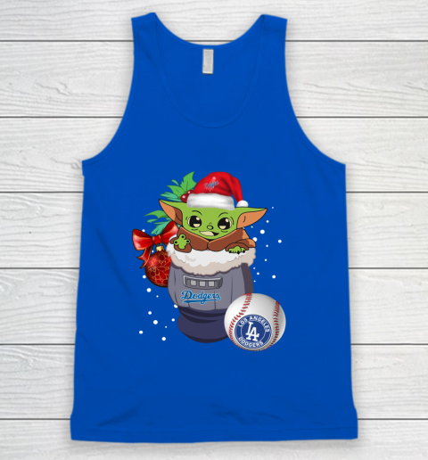 Los Angeles Dodgers Christmas Baby Yoda Star Wars Funny Happy MLB Tank Top 5