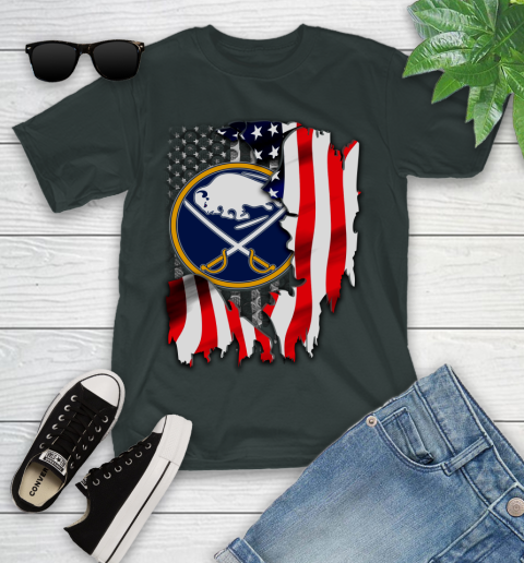 Buffalo Sabres NHL Hockey American Flag Youth T-Shirt 6