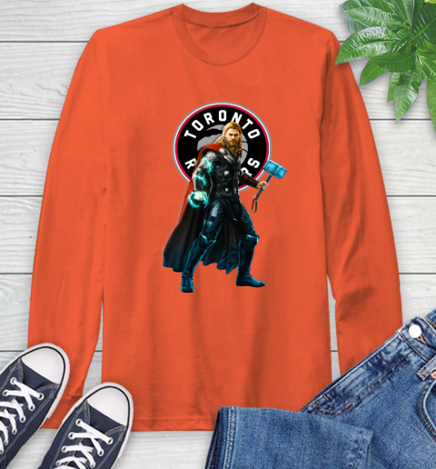 NBA Thor Avengers Endgame Basketball Toronto Raptors Long Sleeve T-Shirt 5