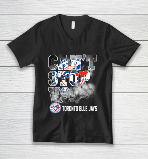 MLB Toronto Blue Jays Baseball Can't Stop Vs Blue Jays V-Neck T-Shirt