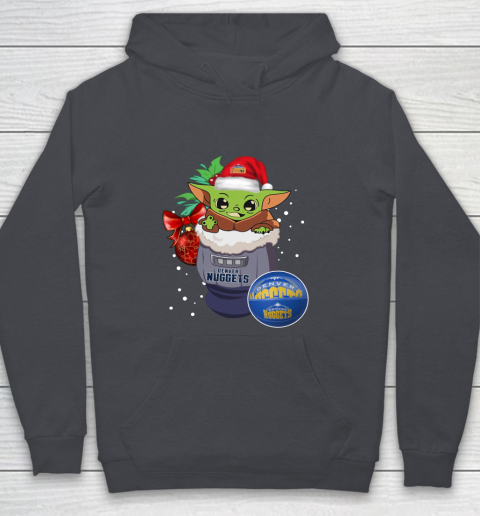 Denver Nuggets Christmas Baby Yoda Star Wars Funny Happy NBA Youth Hoodie 7