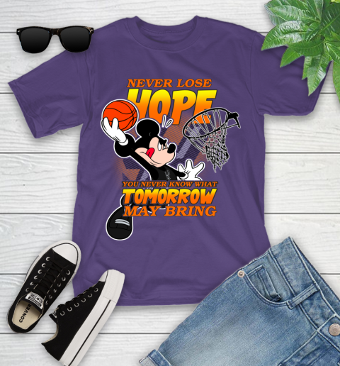 San Antonio Spurs NBA Basketball Mickey Disney Never Lose Hope Youth T-Shirt 3