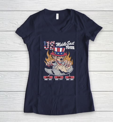 US Middle East Tour Iraq Iran AFG Women's V-Neck T-Shirt 7