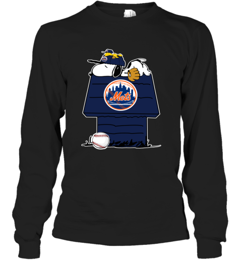 MLB New York Mets Snoopy Woodstock The Peanuts Movie Baseball T Shirt 8QYlHJP8ZpN long sleeve tee 14 95 151514 front black