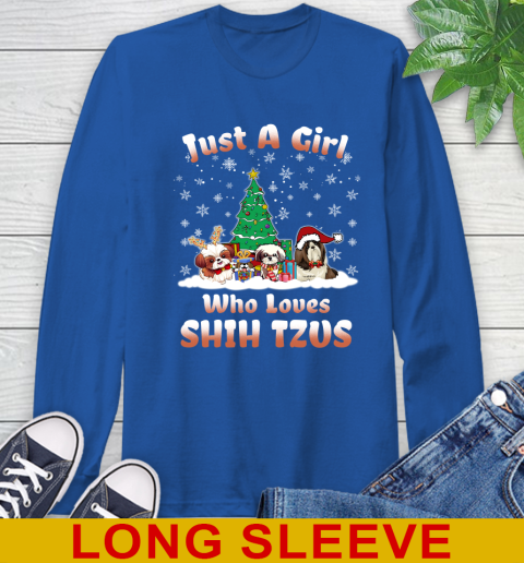 Christmas Just a girl who love shih tzus dog pet lover 65