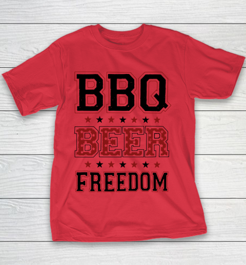 BBQ Beer Freedom Trump Fan Youth T-Shirt 9