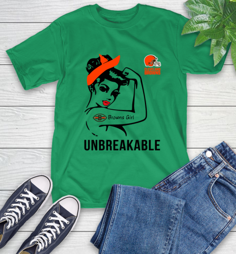 NFL Cleveland Browns Girl Unbreakable Football Sports T-Shirt 5