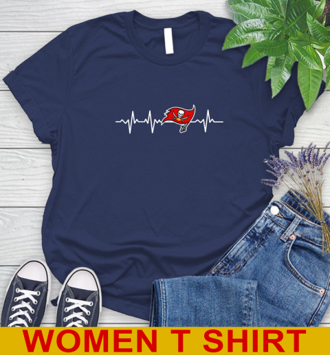 Tampa Bay Buccaneers NFL Football Heart Beat Shirt Women's T-Shirt 12