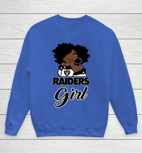 Oakland Raiders Girl NFL Youth Sweatshirt 8