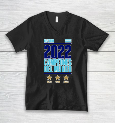 Argentina World Cup Champions  Campeones Del Mundo 2022 V-Neck T-Shirt