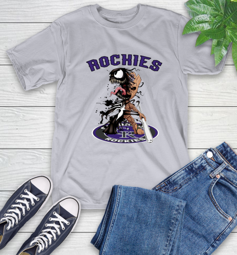 MLB Colorado Rockies Baseball Venom Groot Guardians Of The Galaxy T-Shirt 6
