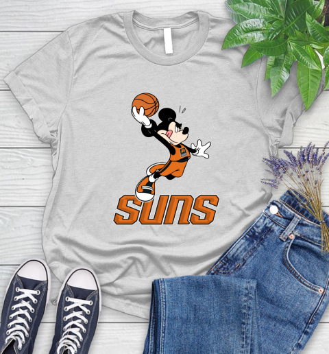 NBA Basketball Phoenix Suns Cheerful Mickey Mouse Shirt Women's T-Shirt 2