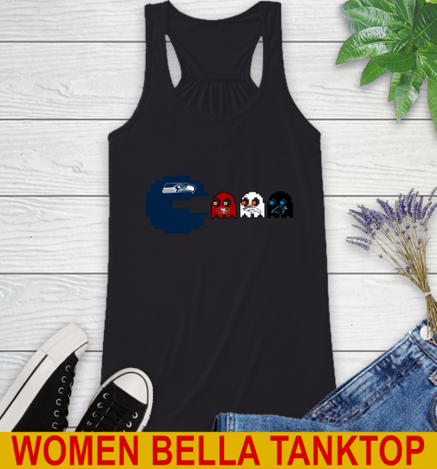 Seattle Seahawks NFL Football Pac Man Champion Racerback Tank 2