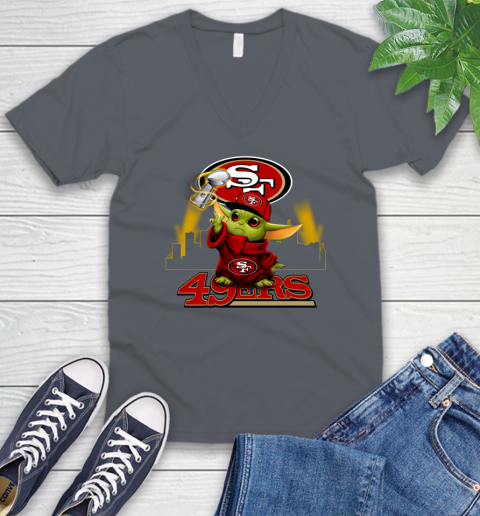 Super Bowl Baby Yoda Loves The San Francisco 49ers Star Wars NFL Shirts 49