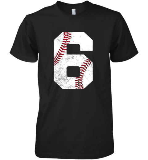 Kids 6th Birthday Shirt Baseball Boys Kids Six 6 Sixth Gift Premium Men's T-Shirt