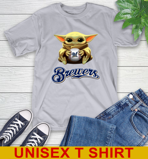 MLB Baseball Milwaukee Brewers Star Wars Baby Yoda Shirt 6