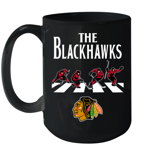 NHL Hockey Chicago Blackhawks The Beatles Rock Band Shirt Ceramic Mug 15oz