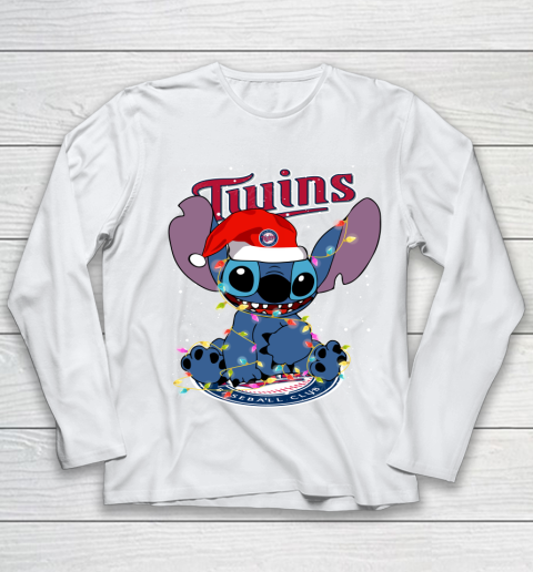 Minnesota Twins MLB noel stitch Baseball Christmas Youth Long Sleeve