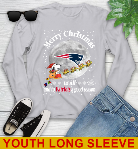 New England Patriots Merry Christmas To All And To Patriots A Good Season NFL Football Sports Youth Long Sleeve 5