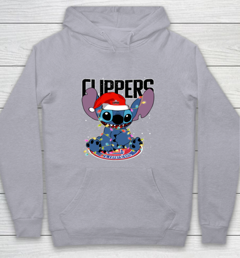 LA Clippers NBA noel stitch Basketball Christmas Youth Hoodie - Image 5