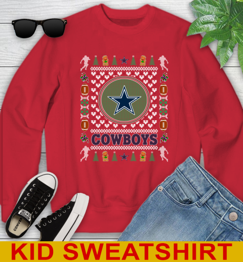 Dallas Cowboys Merry Christmas NFL Football Loyal Fan Youth Sweatshirt 7