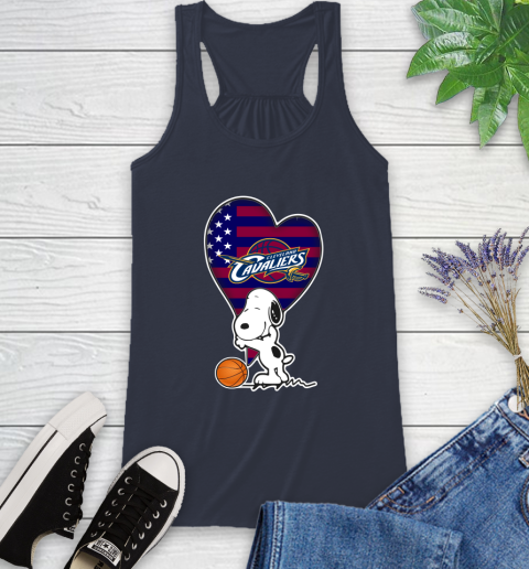 Cleveland Cavaliers NBA Basketball The Peanuts Movie Adorable Snoopy Racerback Tank 12