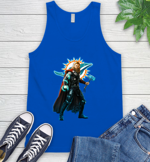NFL Thor Avengers Endgame Football Miami Dolphins Tank Top 5