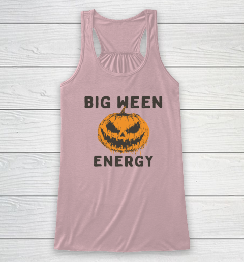 Halloween Pumpkin Head Big Ween Energy Spooky Racerback Tank 4