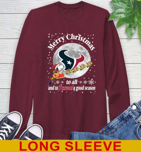 Houston Texans Merry Christmas To All And To Texans A Good Season NFL Football Sports Long Sleeve T-Shirt 7