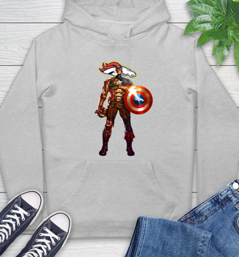 NFL Captain America Marvel Avengers Endgame Football Sports Denver Broncos Hoodie 6