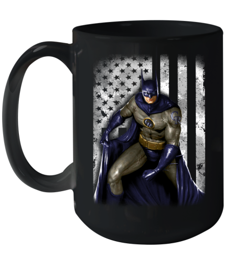 Colorado Rockies MLB Baseball Batman DC American Flag Shirt Ceramic Mug 15oz