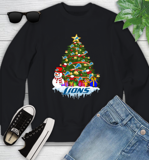 Detroit Lions Merry Christmas NFL Football Sports Youth Sweatshirt 2