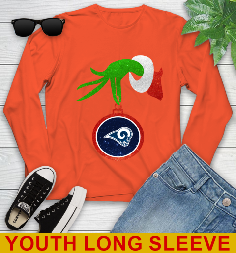 Los Angeles Rams Grinch Merry Christmas NFL Football Youth Long Sleeve 4