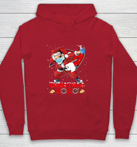 Tampa Bay Buccaneers Funny Santa Claus Dabbing Christmas 2020 NFL Youth Hoodie 7