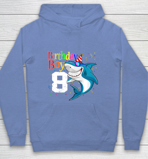 Kids 8th Birthday Boy Shark Shirts 8 Jaw Some Four Tees Boys 8 Years Old Youth Hoodie 8