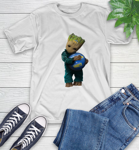 NBA Groot Guardians Of The Galaxy Basketball Sports Denver Nuggets T-Shirt