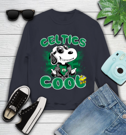 NBA Basketball Boston Celtics Cool Snoopy Shirt Youth Sweatshirt 2